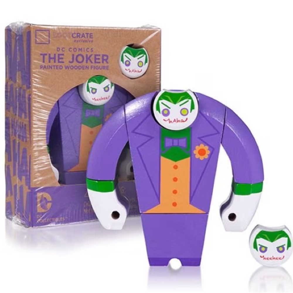 Joker Loot Crate Wooden Figure